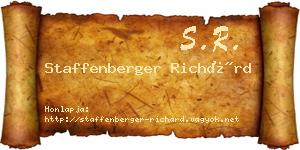 Staffenberger Richárd névjegykártya