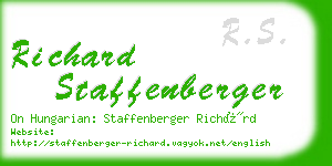 richard staffenberger business card